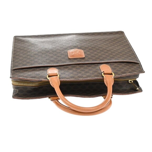 CELINE Logo Macadam Pattern Hand Bag PVC Leather GHW Made in Itay 83KB264 - Picture 5 of 15